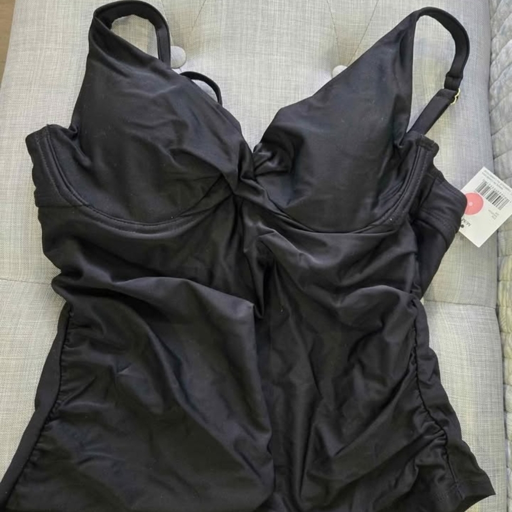 Black Sw Top with Adjustable Straps